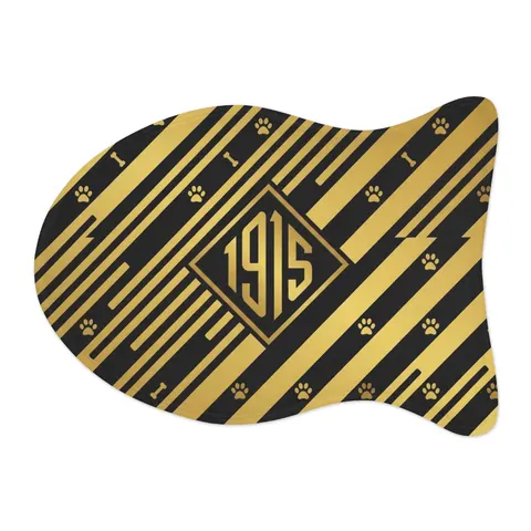 Xavier 1915 Gold & Black Pet Feeding Mats — other view