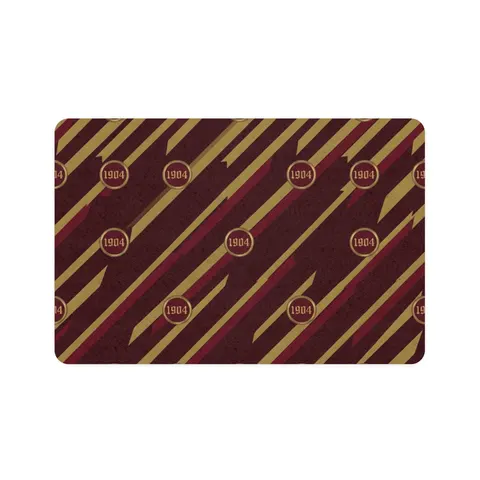 Bethune-Cookman 1904 Maroon & Gold Pet Food Mat (12x18) — front view