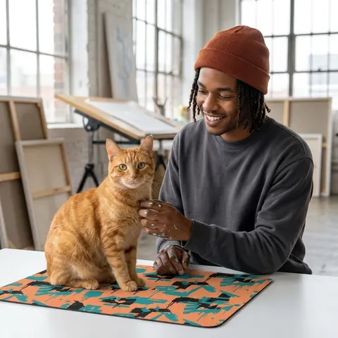 Atlanta Old Fourth Ward Murals Pet Food Mat (12x18)