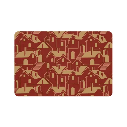 Brooklyn Bed-Stuy Blocks Pet Food Mat (12x18) — front view