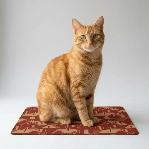 Brooklyn Bed-Stuy Blocks Pet Food Mat (12x18)