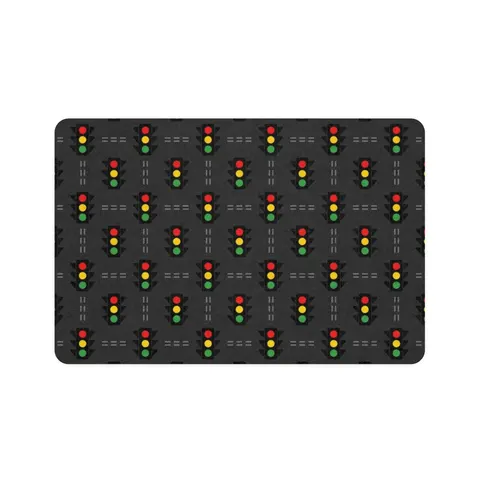Houston Fifth Ward Signals Pet Food Mat (12x18) — front view
