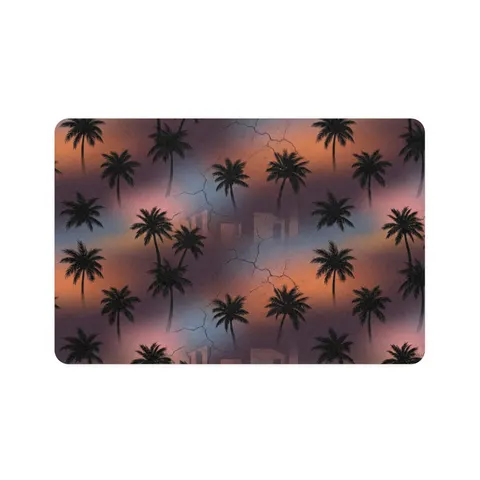 Compton Palm Tree Shadows Pet Food Mat (12x18) — front view