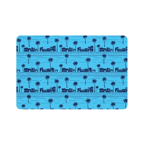 Crenshaw Blue Boulevard Pet Food Mat (12x18) — front view