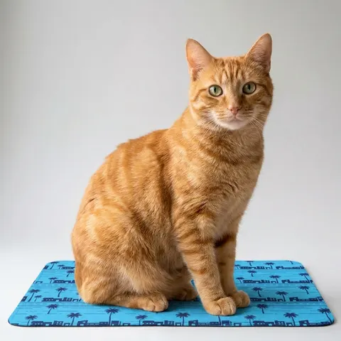 Crenshaw Blue Boulevard Pet Food Mat (12x18)