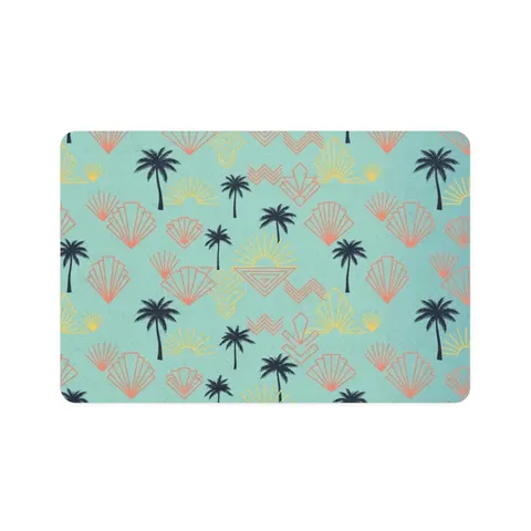 Miami Overtown Pastel Nights Pet Food Mat (12x18) — front view