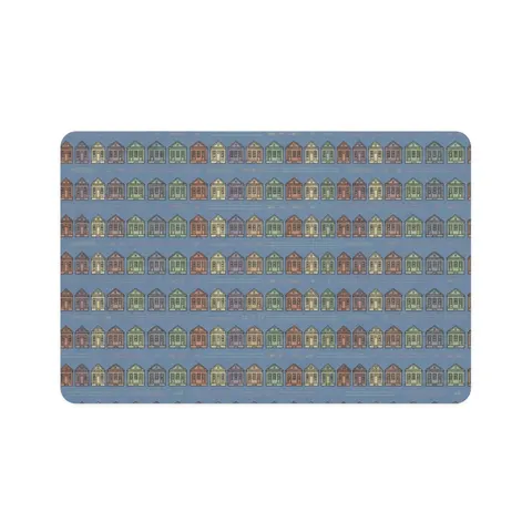 New Orleans 7th Ward Shotgun Houses Pet Food Mat (12x18) — front view