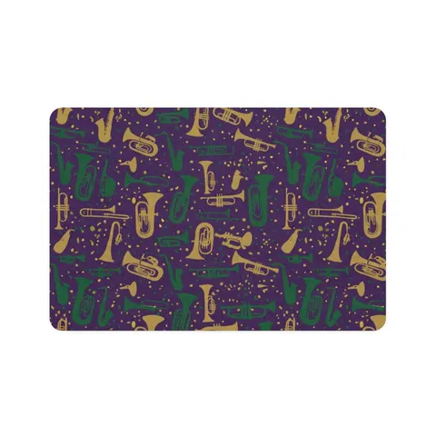 New Orleans Treme Brass Band Pet Food Mat (12x18) — front view