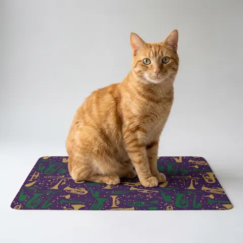 New Orleans Treme Brass Band Pet Food Mat (12x18)