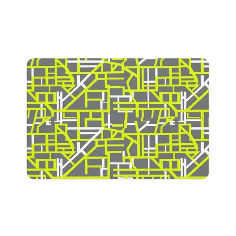 Queens South Jamaica Grid Pet Food Mat (12x18) — front view