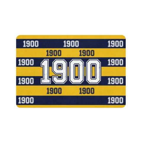 Coppin State 1900 Blue & Yellow Pet Food Mat (12x18) — front view