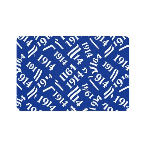 Sigma 1914 Royal Blue & White Pet Food Mat (12x18) — front view