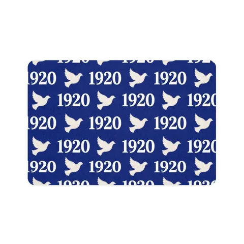 Zeta 1920 Royal Blue & White Pet Food Mat (12x18) — front view