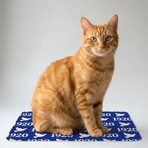Zeta 1920 Royal Blue & White Pet Food Mat (12x18)