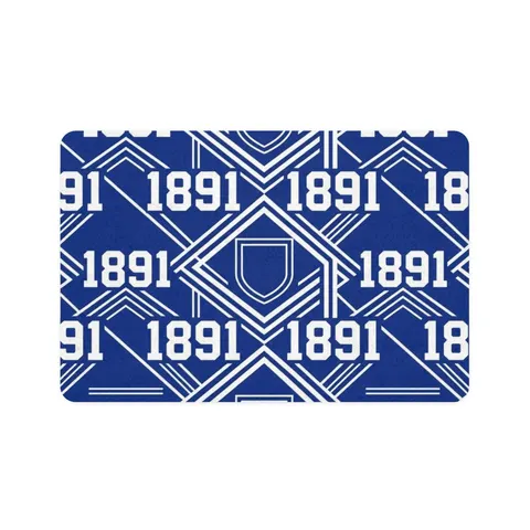 Elizabeth City State 1891 Blue & White Pet Food Mat (12x18) — front view