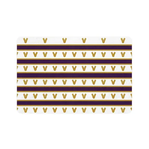 Faith Flag Choir Robes Color Block Pet Food Mat (12x18) — front view