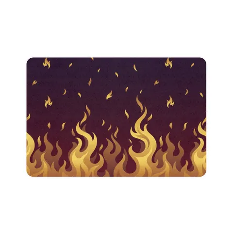 Faith Flag Pentecostal Fire Pet Food Mat (12x18) — front view