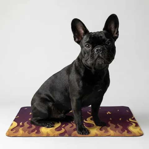 Faith Flag Pentecostal Fire Pet Food Mat (12x18)