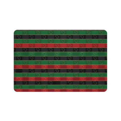 African Diaspora Continent Outline Pet Food Mat (12x18) — front view