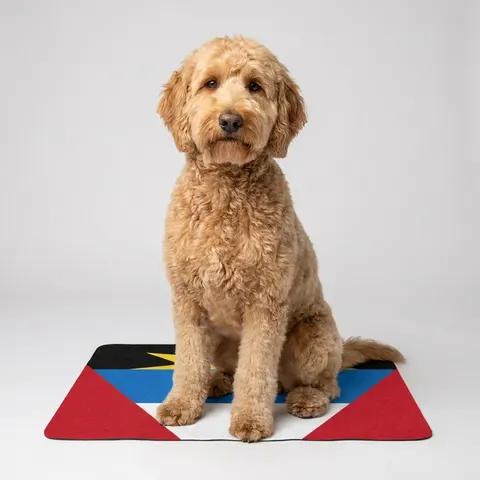 Antigua & Barbuda Rising Sun Pet Food Mat (12x18)