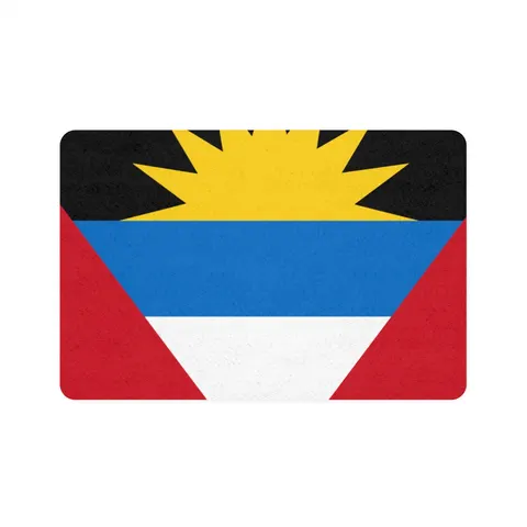 Antigua & Barbuda Rising Sun Pet Food Mat (12x18) — front view