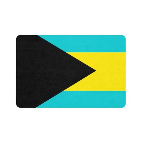 Bahamas Aqua Triangle Pet Food Mat (12x18) — front view