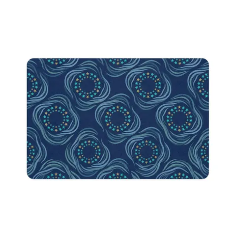 Caribbean Unity Island Stars Pet Food Mat (12x18) — front view