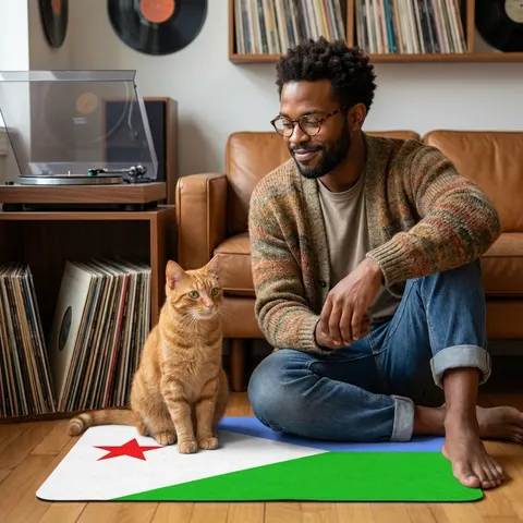 Djibouti Blue Green Triangle