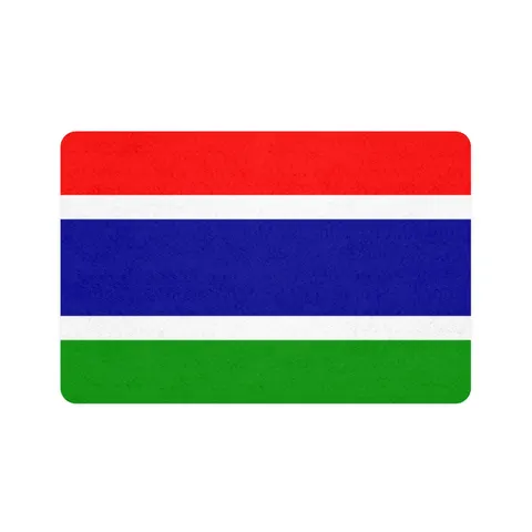 Gambia Red Blue Green Pet Food Mat (12x18) — front view
