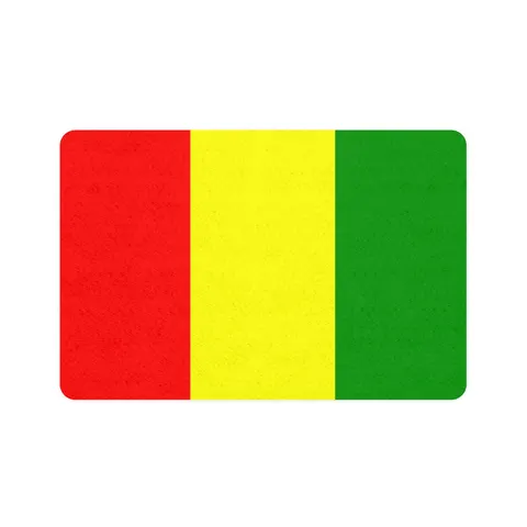 Guinea Red Yellow Green Pet Food Mat (12x18) — front view