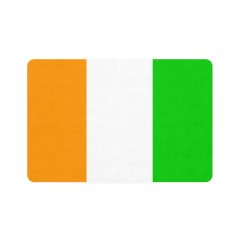 Côte d’Ivoire Orange White Green Pet Food Mat (12x18) — front view