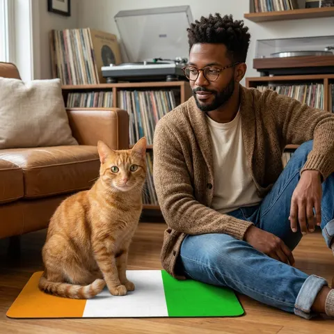 Côte d’Ivoire Orange White Green Pet Food Mat (12x18)