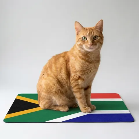 South Africa Rainbow Y Pattern Pet Food Mat (12x18)