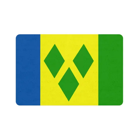 St. Vincent & Grenadines Diamonds Pet Food Mat (12x18) — front view
