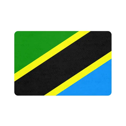 Tanzania Diagonal Bands Pet Food Mat (12x18) — front view