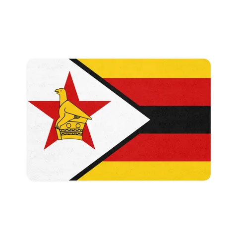 Zimbabwe Stripes & Triangle Pet Food Mat (12x18) — front view