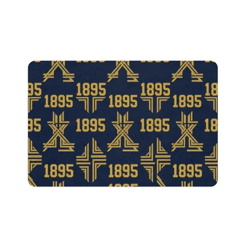 Fort Valley State 1895 Blue & Gold Pet Food Mat (12x18) — front view