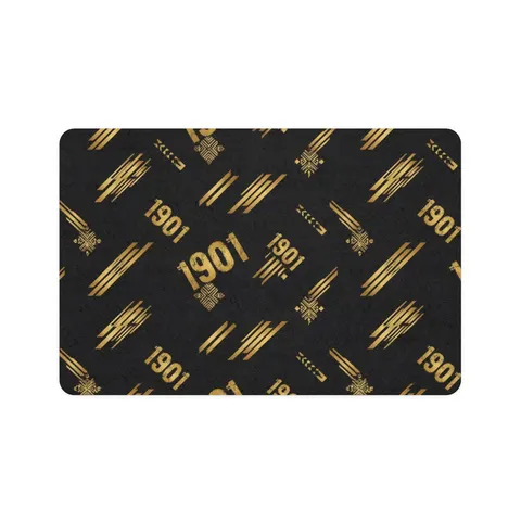 Grambling 1901 Black & Gold Edge Pet Food Mat (12x18) — front view