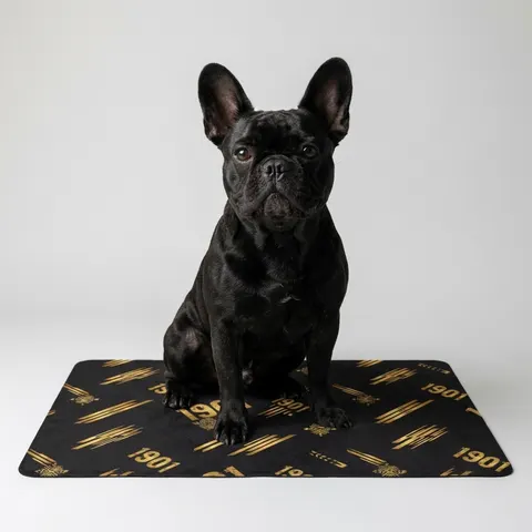 Grambling 1901 Black & Gold Edge Pet Food Mat (12x18)