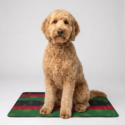 Holiday Kwanzaa Karamu Colors Pet Food Mat (12x18)
