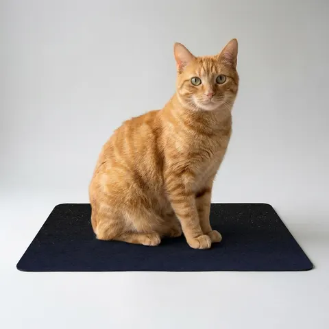 New Year Midnight Sparkle Gradient Pet Food Mat (12x18)