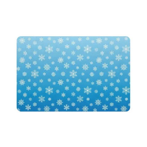 Holiday Snowflake All-Over Pet Food Mat (12x18) — front view