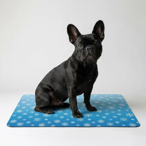 Holiday Snowflake All-Over Pet Food Mat (12x18)