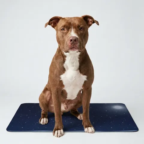 Holiday Starry Winter Night Pet Food Mat (12x18)