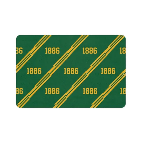 Kentucky State 1886 Green & Gold Pet Food Mat (12x18) — front view