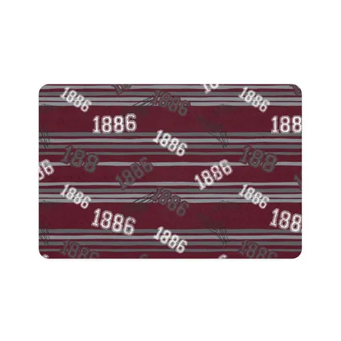 UMES 1886 Maroon & Grey Pet Food Mat (12x18) — front view