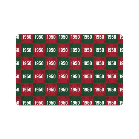 Mississippi Valley State 1950 Green & Red Pet Food Mat (12x18) — front view