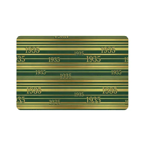 Norfolk State 1935 Green & Gold Pet Food Mat (12x18) — front view