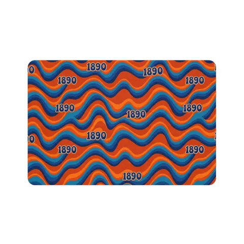Savannah State 1890 Orange & Blue Pet Food Mat (12x18) — front view