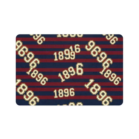 SC State 1896 Garnet & Blue Pet Food Mat (12x18) — front view